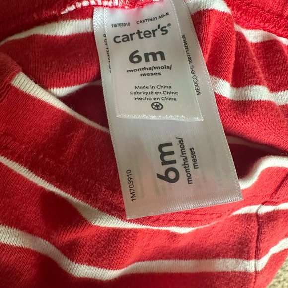 Preloved Red and White Striped Baby Leggings - Picture 3 of 3